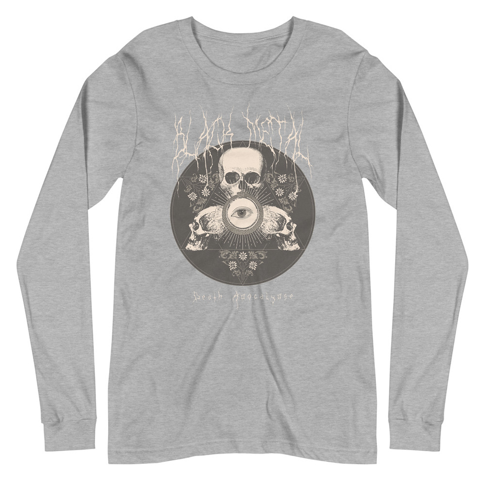 Black Metal - Hardcore skull theme design Unisex Long Sleeve Tee