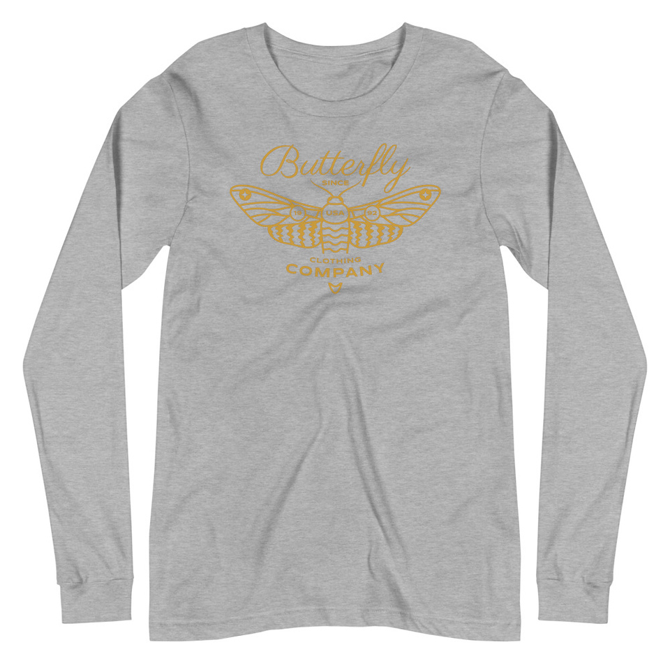 Blue Butterfly - Minimal Unisex Long Sleeve Tee