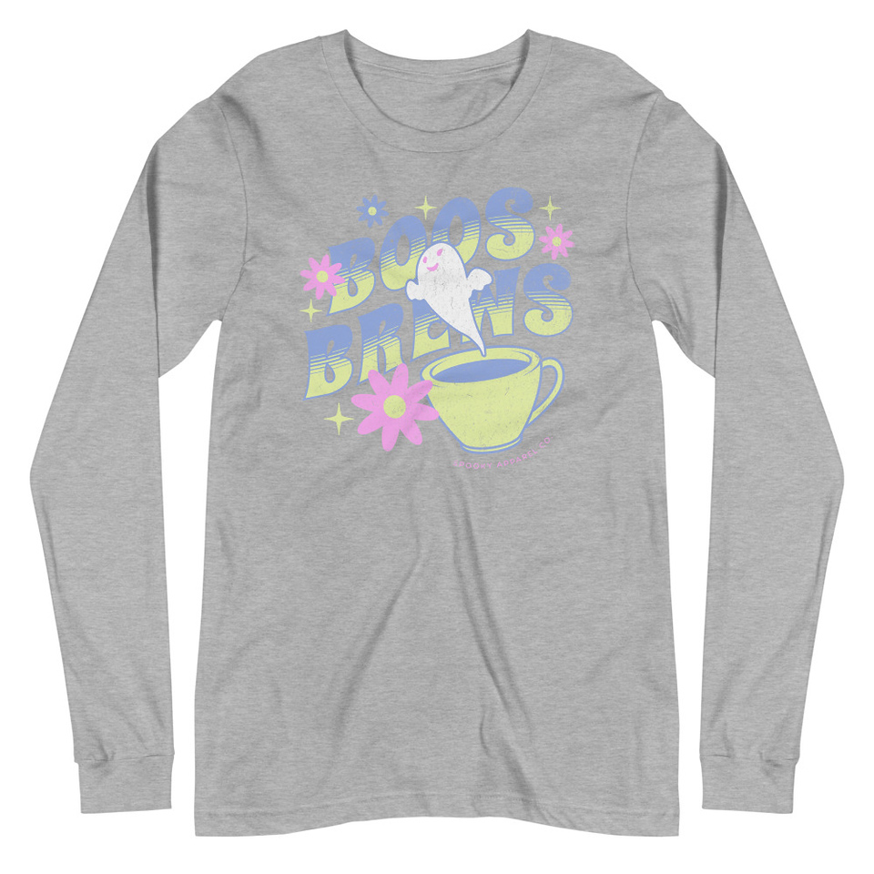 Boos + Brews - Halloween Unisex Long Sleeve Tee