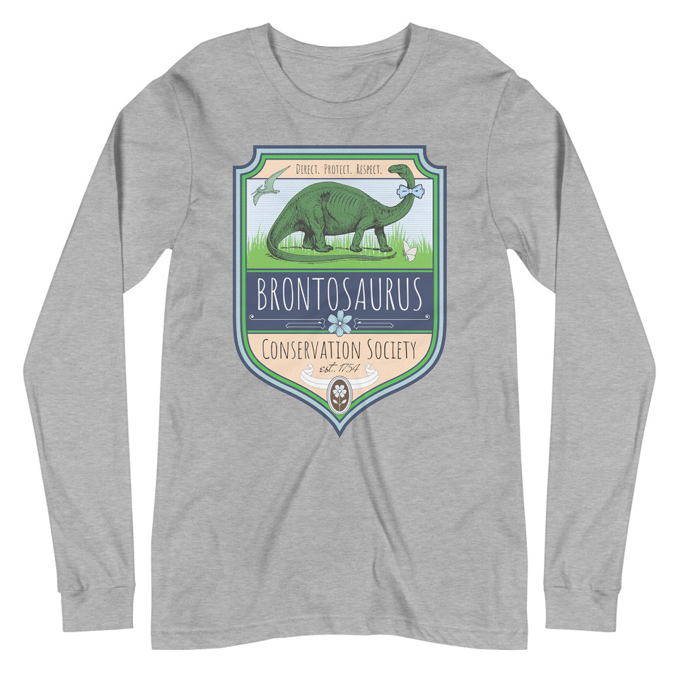 Brontosaurus Conservation Society Unisex Long Sleeve Tee