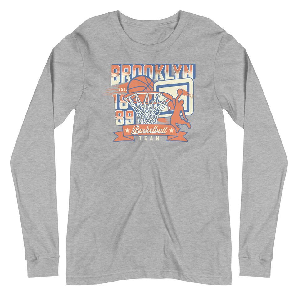 Brooklyn Basketball Team - Athletic Sports Unisex Long Sleeve Tee