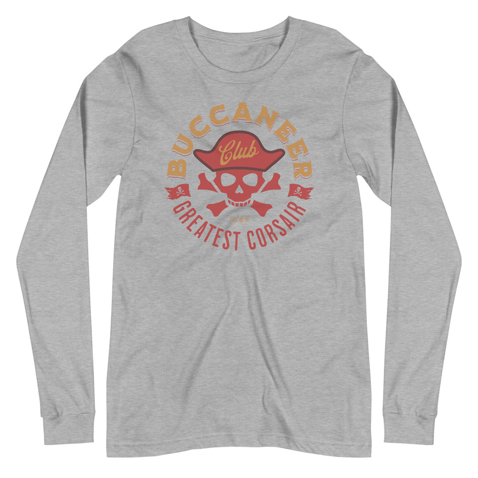 Buccaneer Club - Pirate Skull Unisex Long Sleeve Tee