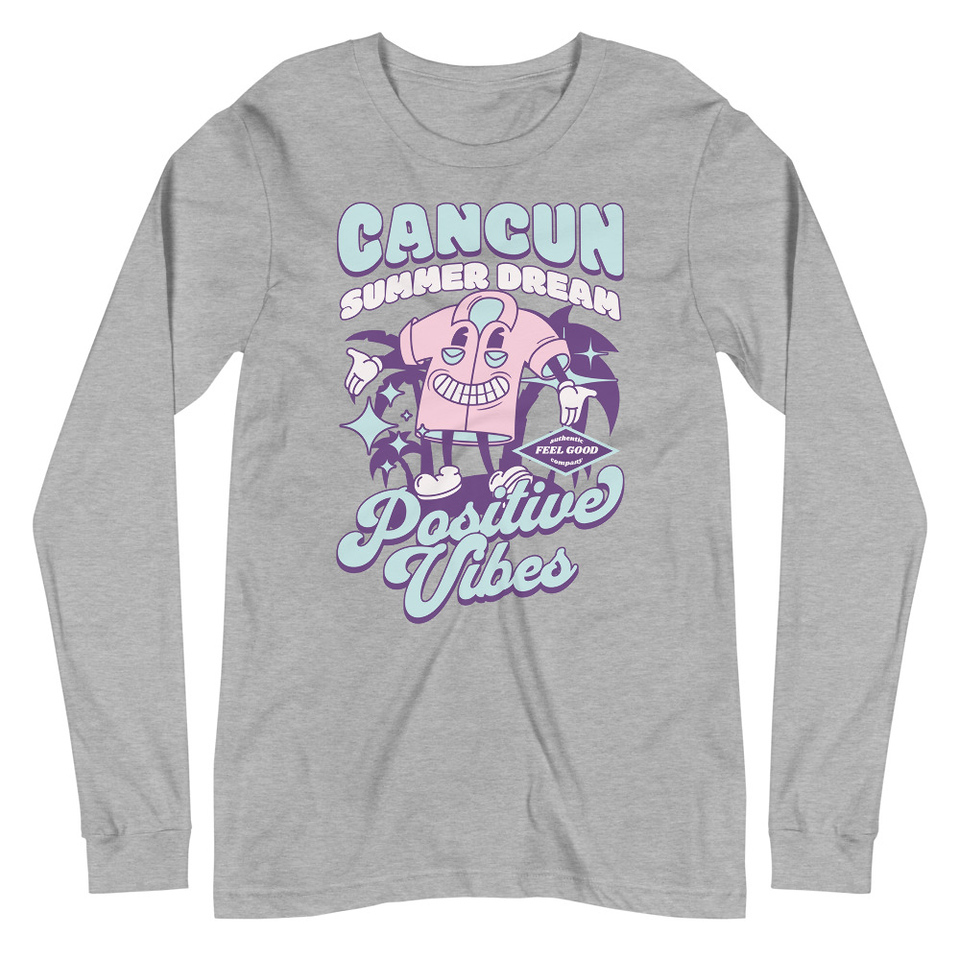 Cancun Positive Vibes Unisex Long Sleeve Tee