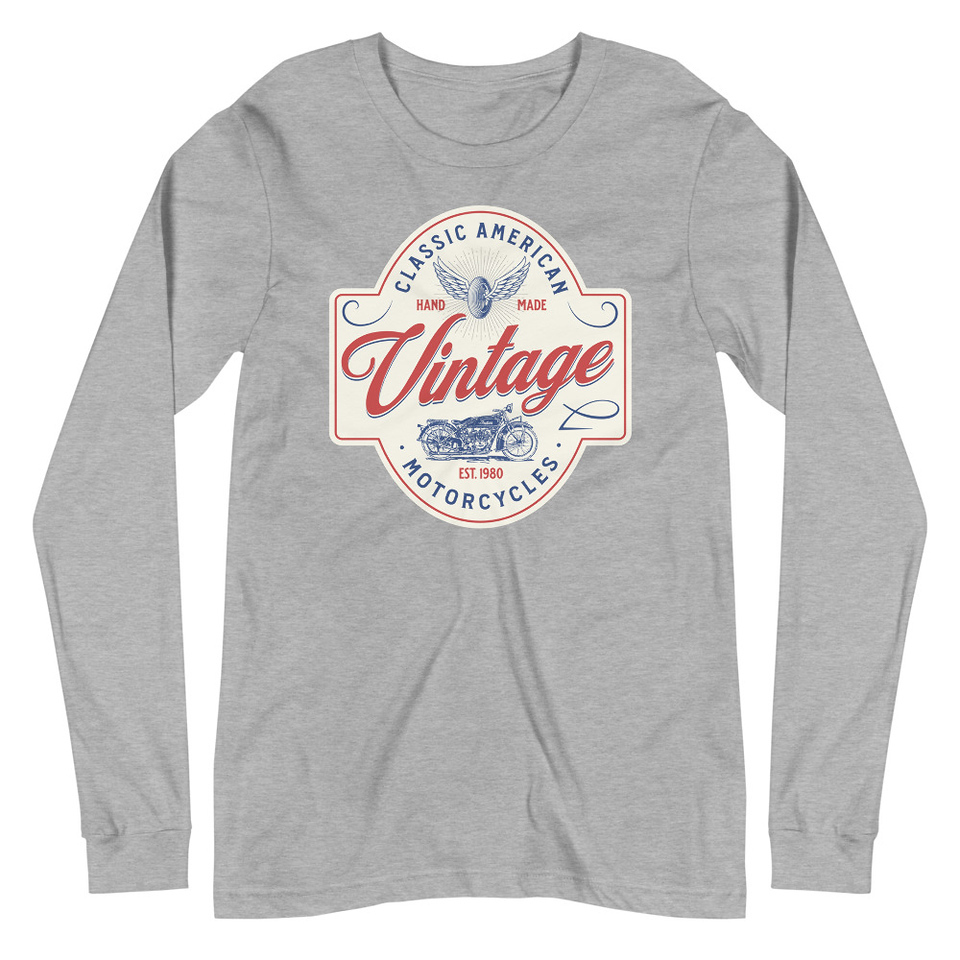 Classic American Motorcyles - Vintage Unisex Long Sleeve Tee