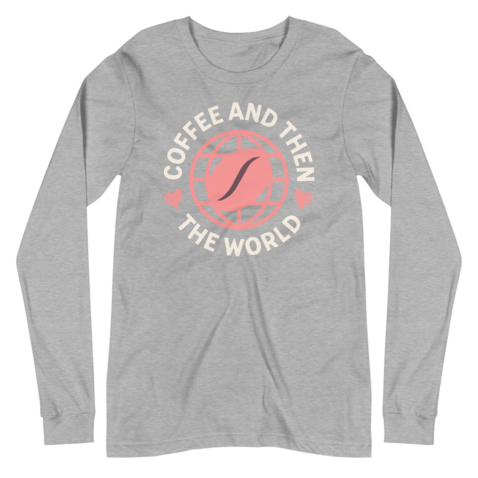 Coffee and Then The World - Earth Unisex Long Sleeve Tee