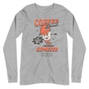 Coffee Break Cartoon Retro 90s  Unisex Long Sleeve Tee