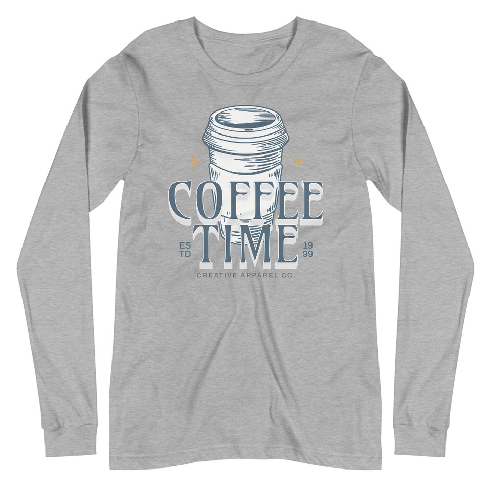 Coffee Time Unisex Long Sleeve Tee