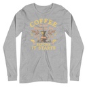 Coffee, The art of Winning The Day Unisex Long Sleeve Tee