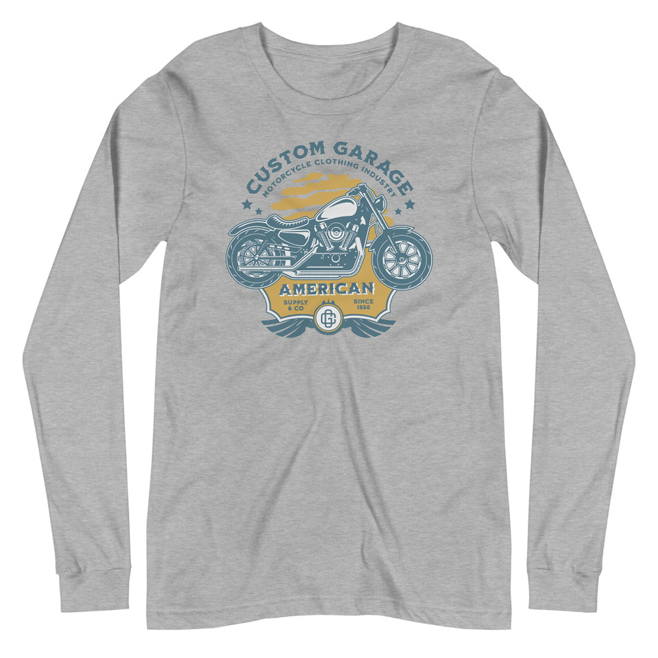 Custom Garage - Motorcycle Unisex Long Sleeve Tee