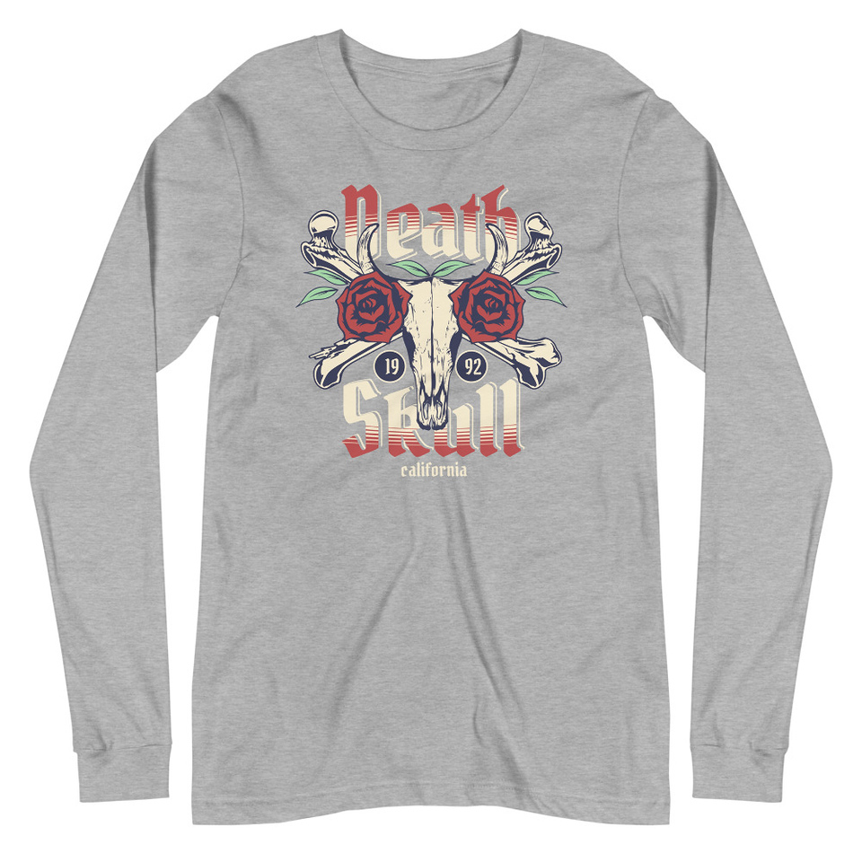 Death Skull - Flower Unisex Long Sleeve Tee