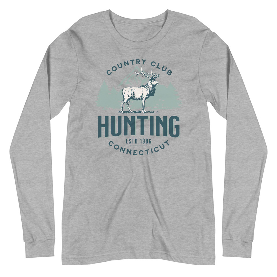 Deer Hunting Country Club  Unisex Long Sleeve Tee