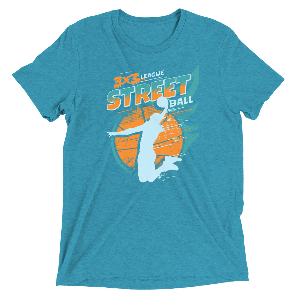 3x3 Basketball League Unisex Tri-Blend T-Shirt