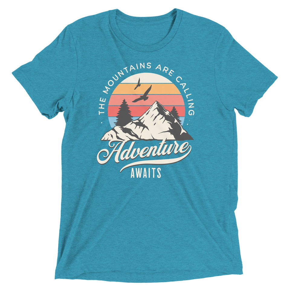 Adventure Await - Wilderness Camping Unisex Tri-Blend T-Shirt