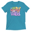 All Genders are Valid Unisex Tri-Blend T-Shirt