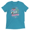 All you Need is Love - Valentines Day Unisex Tri-Blend T-Shirt
