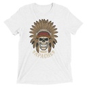 Apache Warriors - Indian Skull Unisex Tri-Blend T-Shirt