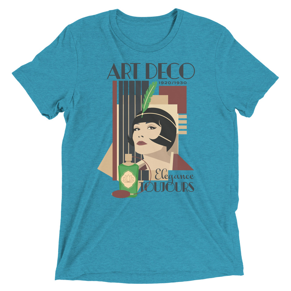 Art Deco Elegance Toujours Unisex Tri-Blend T-Shirt