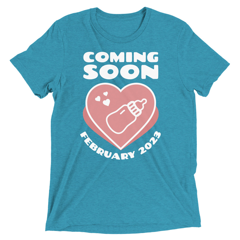 Baby Announcement - Feeding Bottle Unisex Tri-Blend T-Shirt