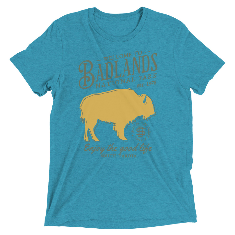 Badlands National Park - Bison Unisex Tri-Blend T-Shirt