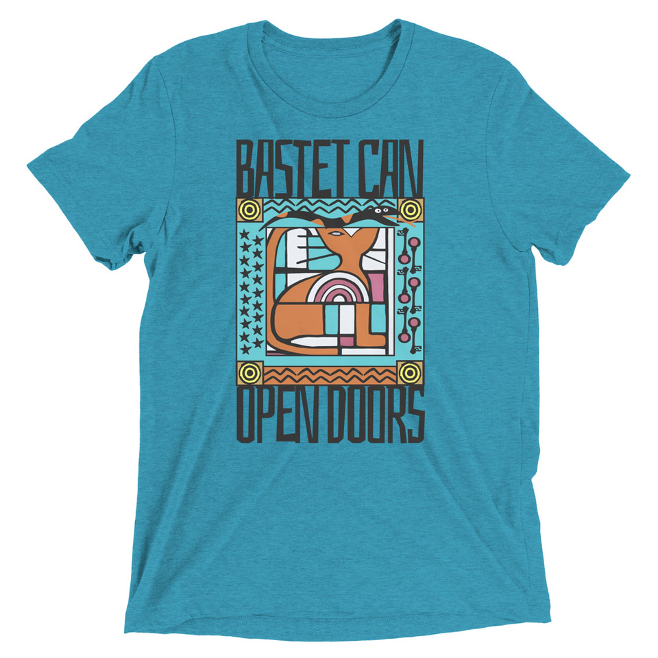 Bastet can Open Doors Unisex Tri-Blend T-Shirt