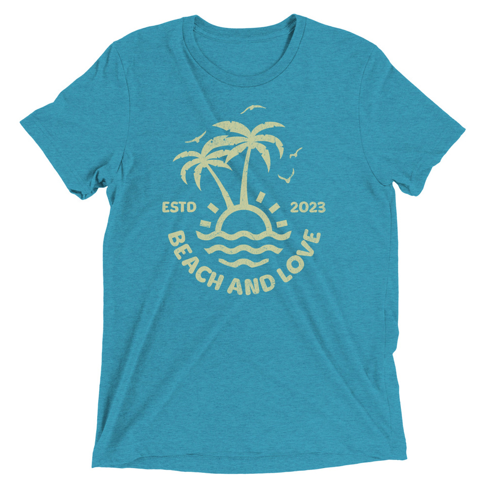 Beach and Love Unisex Tri-Blend T-Shirt