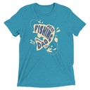 Best Fishing Dad - Typography Unisex Tri-Blend T-Shirt