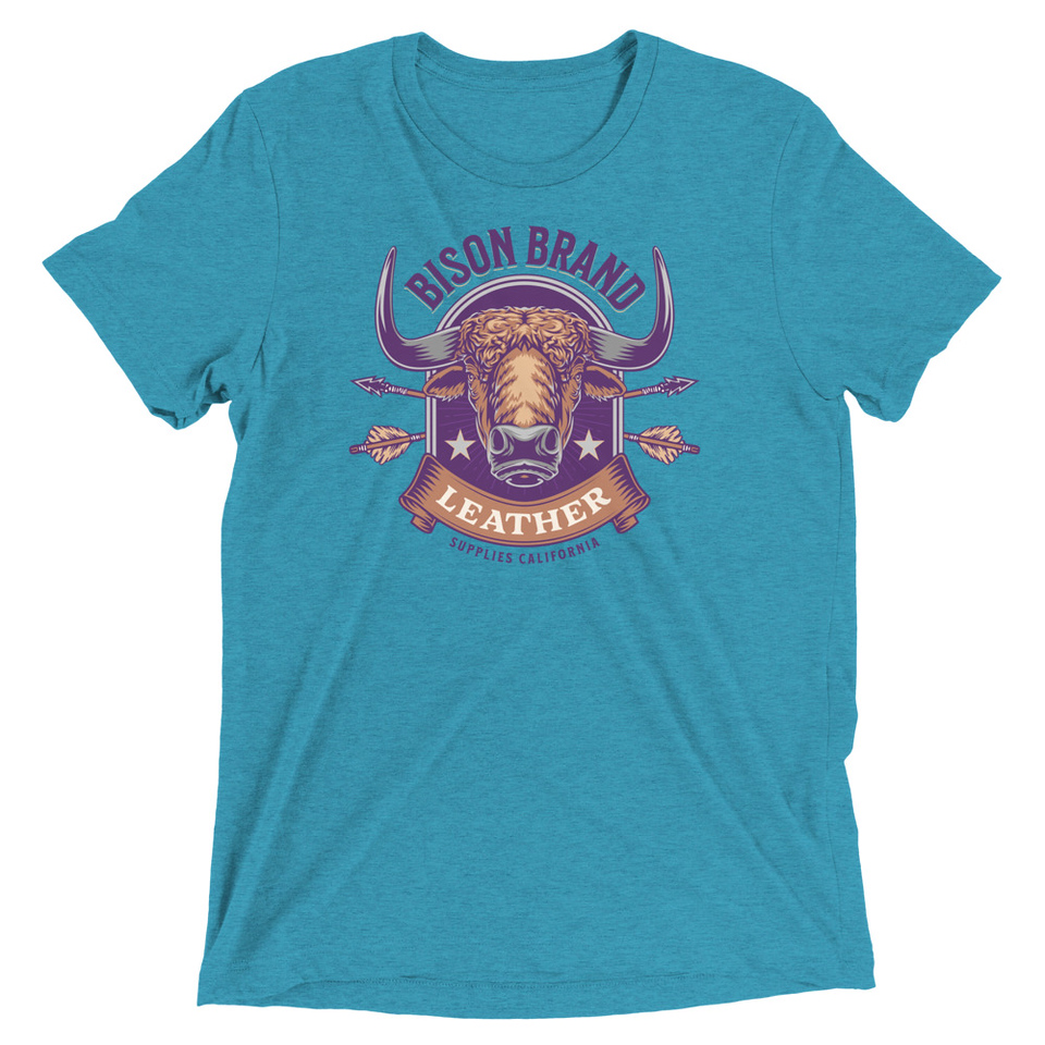 Bison Brand Leather - Animal Unisex Tri-Blend T-Shirt