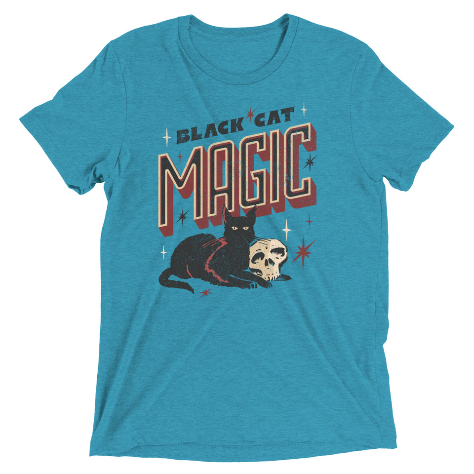 Black Cat Magic Unisex Tri-Blend T-Shirt