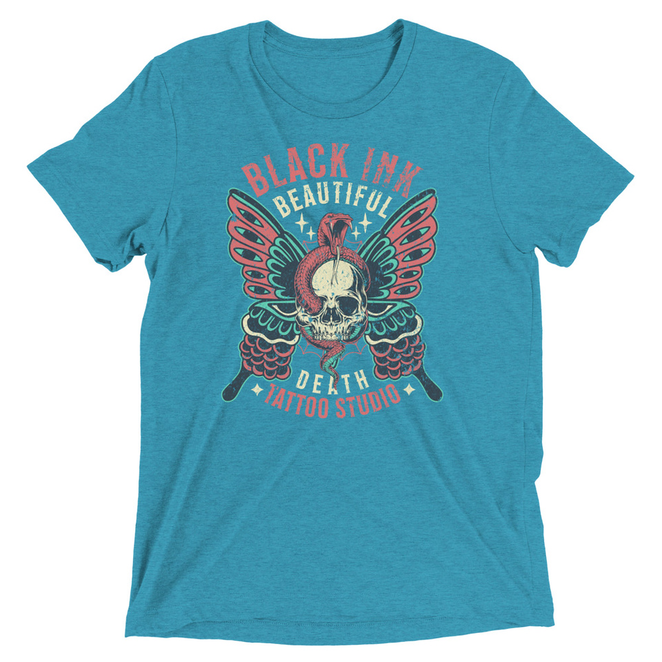 BLACK INK TATTOO Unisex Tri-Blend T-Shirt