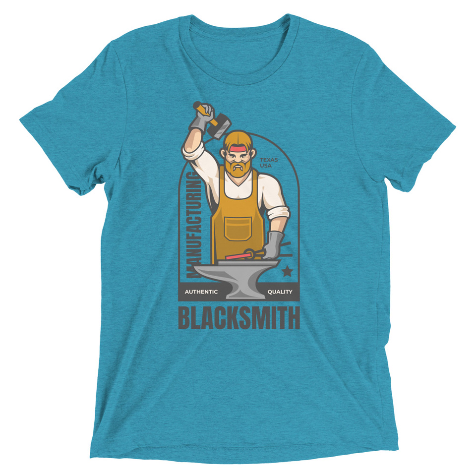 Blacksmith Workshop - Metalwork Unisex Tri-Blend T-Shirt