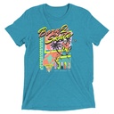 Born 2 Skate - Retro Skeleton Unisex Tri-Blend T-Shirt