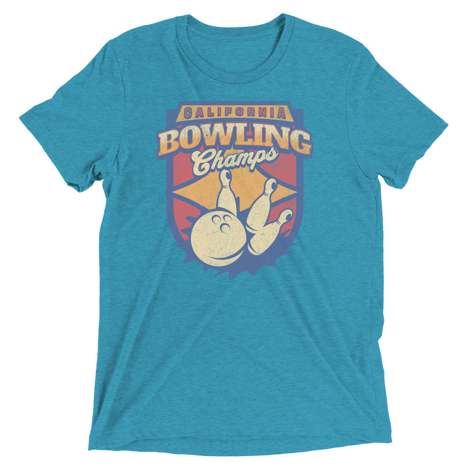 Bowling Championship - Retro Athlectic Sports Unisex Tri-Blend T-Shirt