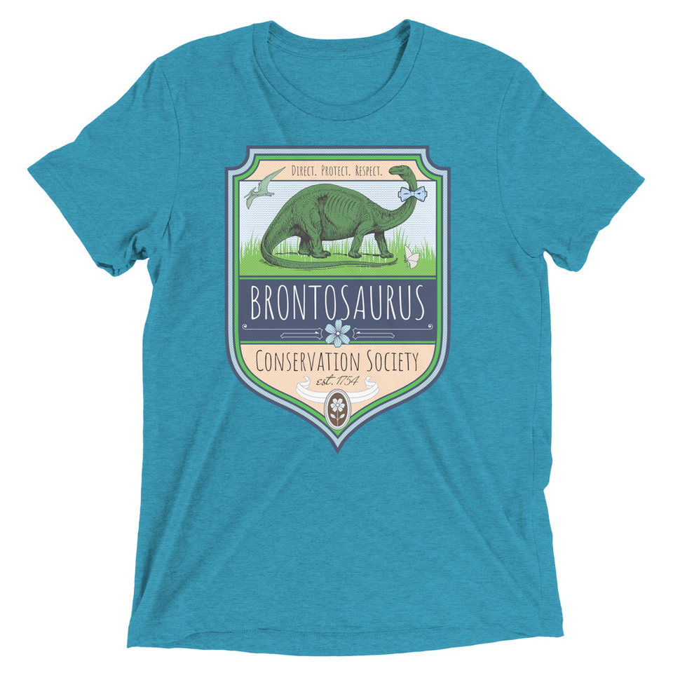 Brontosaurus Conservation Society Unisex Tri-Blend T-Shirt