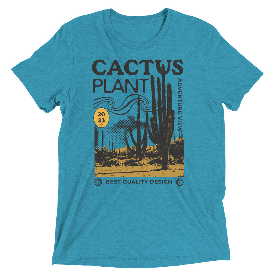 Cacus Plant - Desert Unisex Tri-Blend T-Shirt