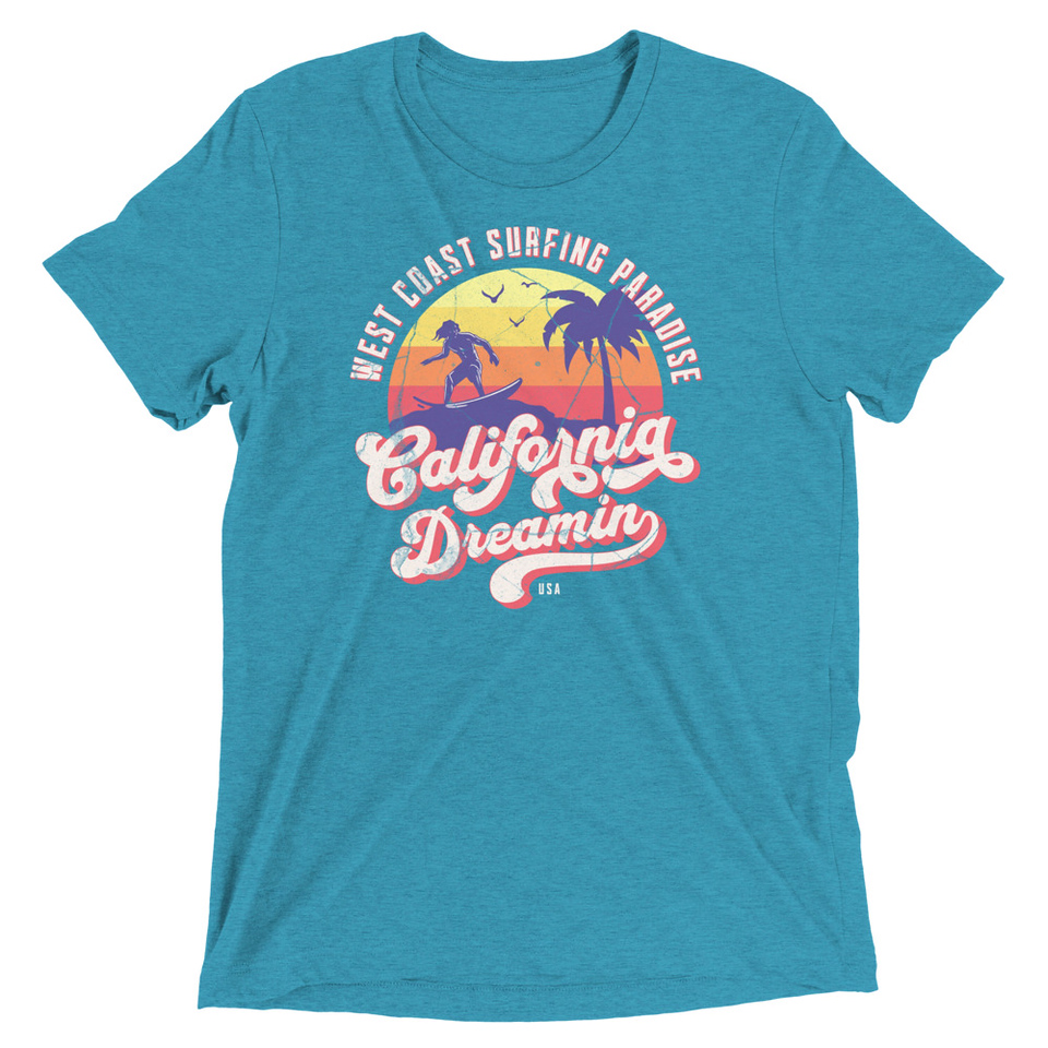 California Dreamin - Beach & Surf Unisex Tri-Blend T-Shirt