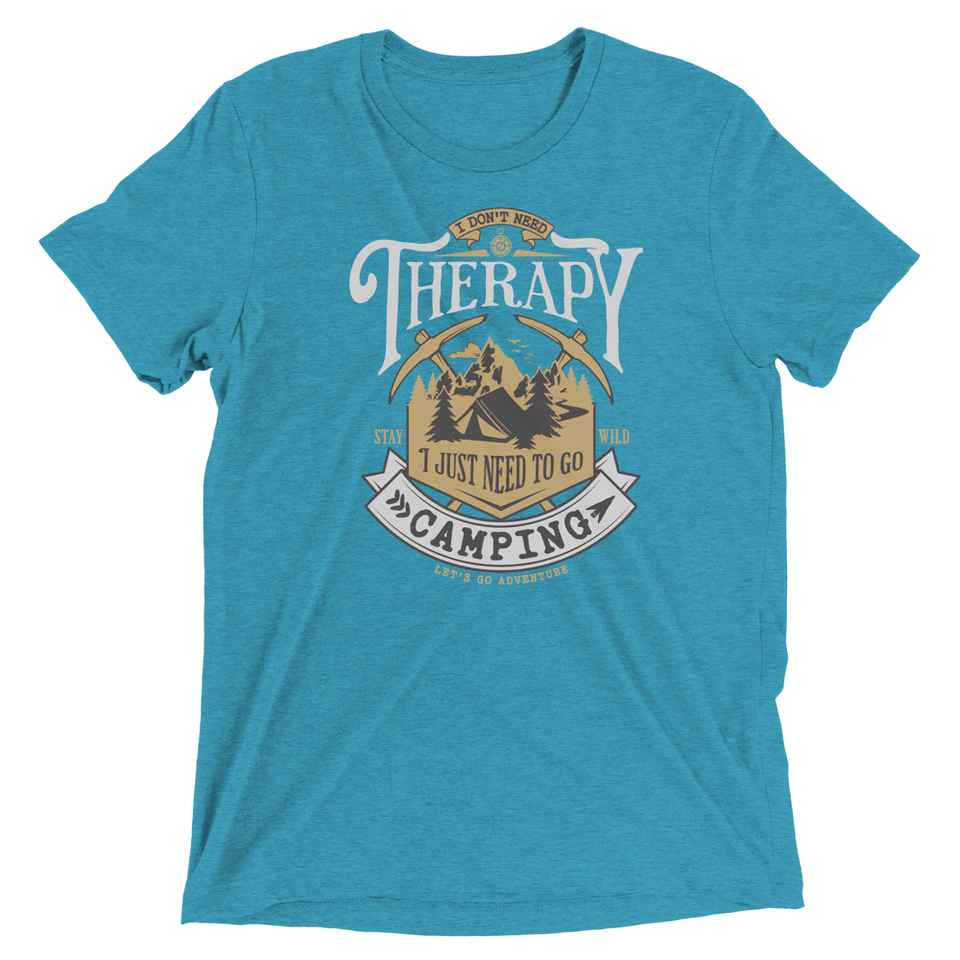 Camping Emblem Unisex Tri-Blend T-Shirt