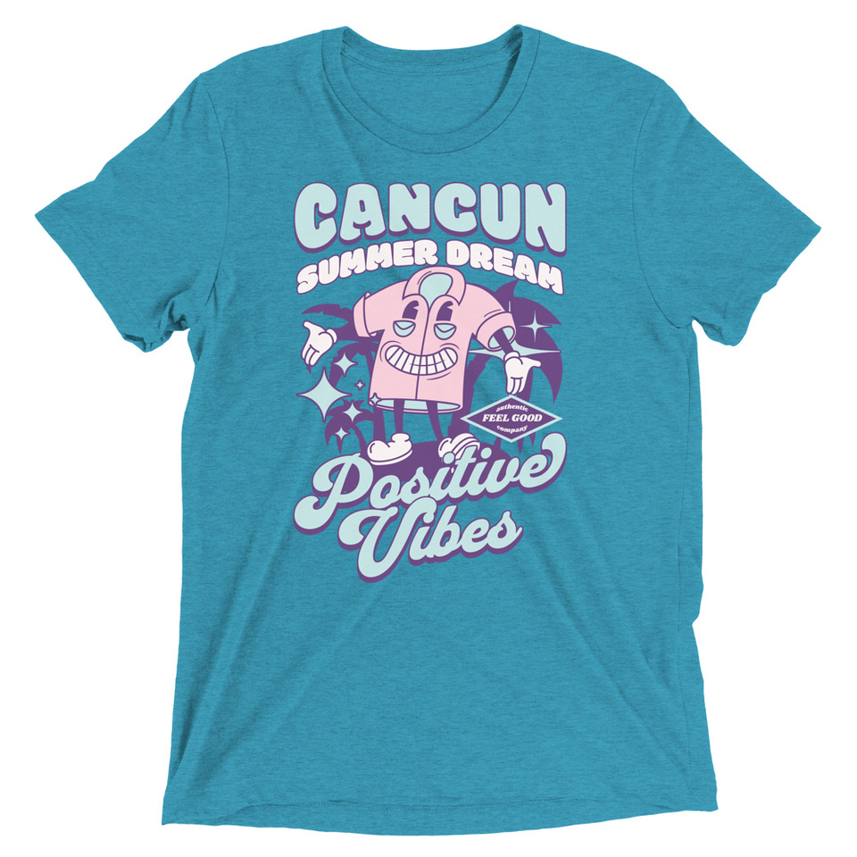 Cancun Positive Vibes Unisex Tri-Blend T-Shirt