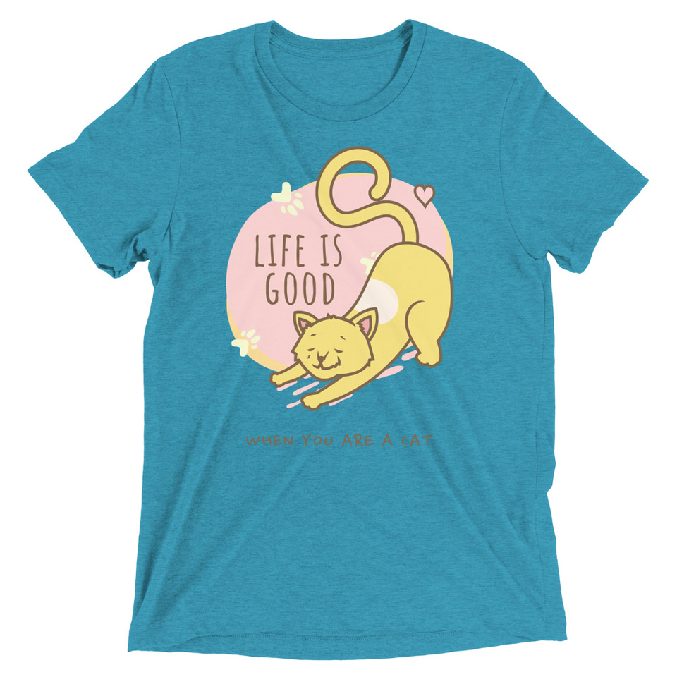 Cat Life - Humor Unisex Tri-Blend T-Shirt