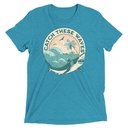 Catch These Waves Shark  Unisex Tri-Blend T-Shirt