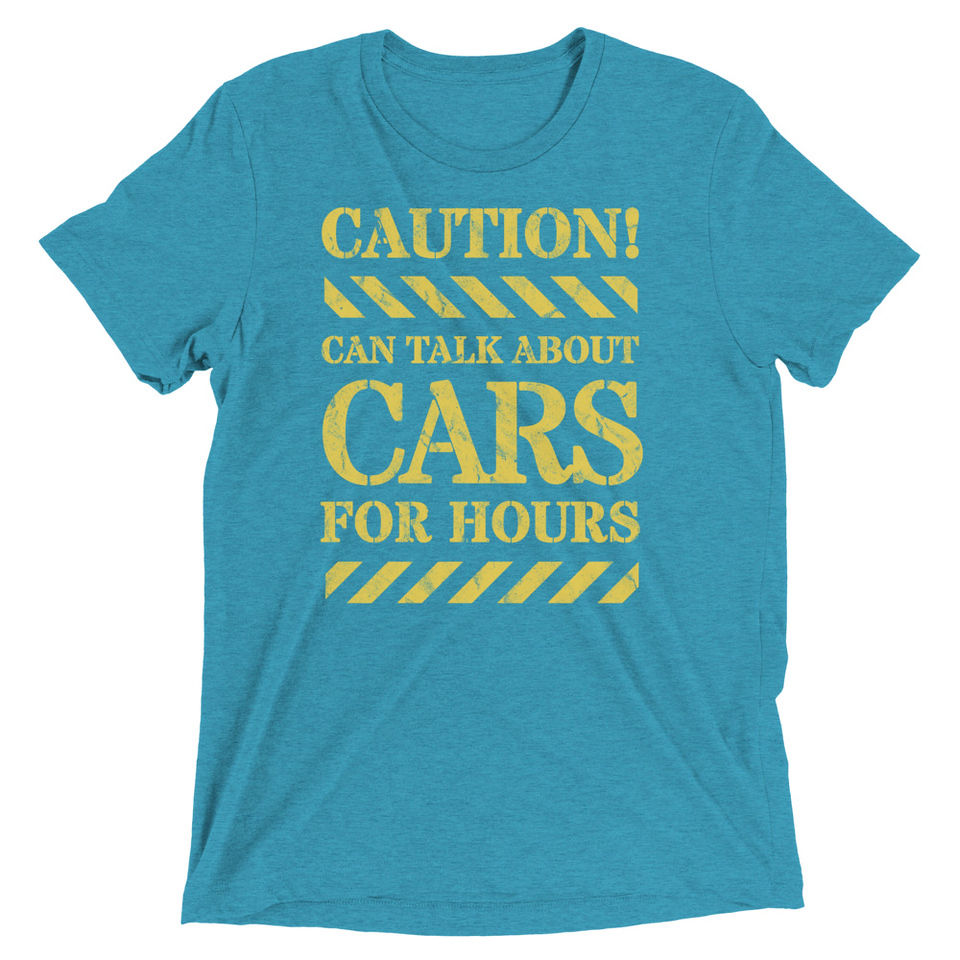 Caution Signs - Yellow Traffic Sign Unisex Tri-Blend T-Shirt