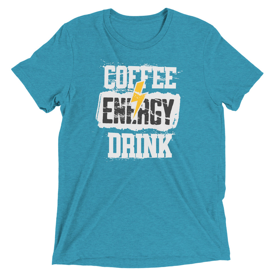 Coffee Energy Drink - Grunge Bolt Unisex Tri-Blend T-Shirt