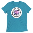 Colorful Fun Retro Style Coffee Quote Unisex Tri-Blend T-Shirt