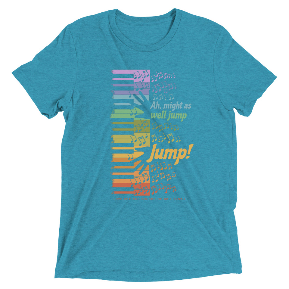 Colorful Retro Keyboard Unisex Tri-Blend T-Shirt