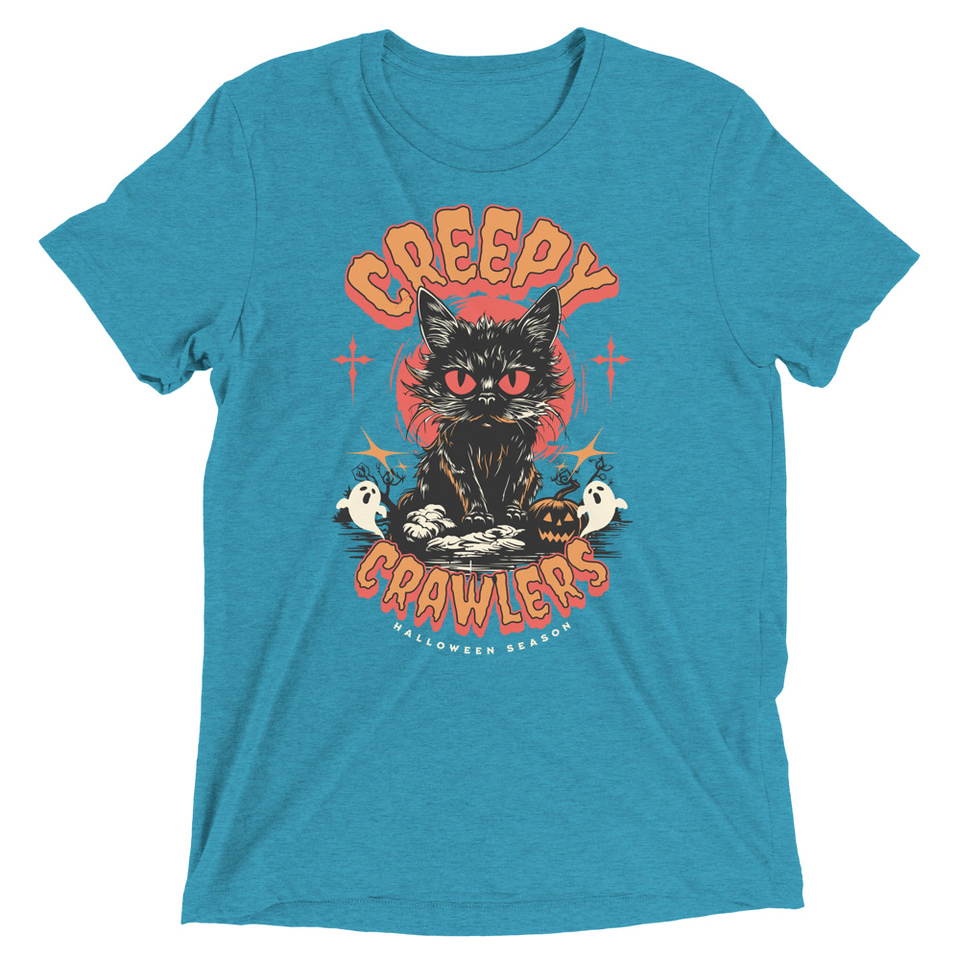 Creepy Crawlers Halloween Unisex Tri-Blend T-Shirt