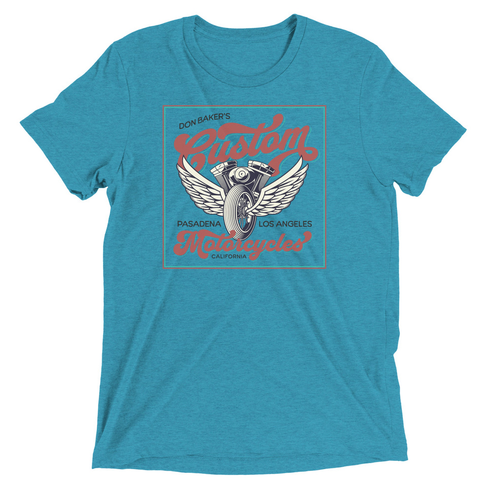 custom motorcycle  Unisex Tri-Blend T-Shirt