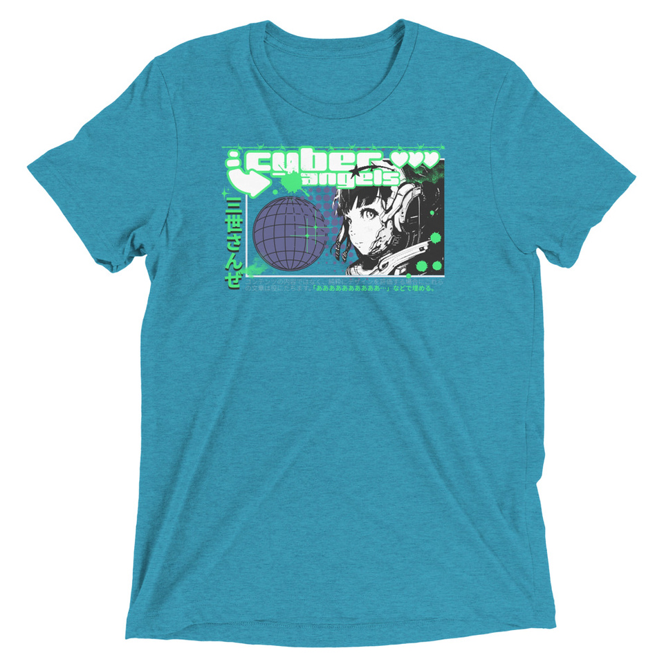 Cyber Angels - Y2k Girl Anime Unisex Tri-Blend T-Shirt