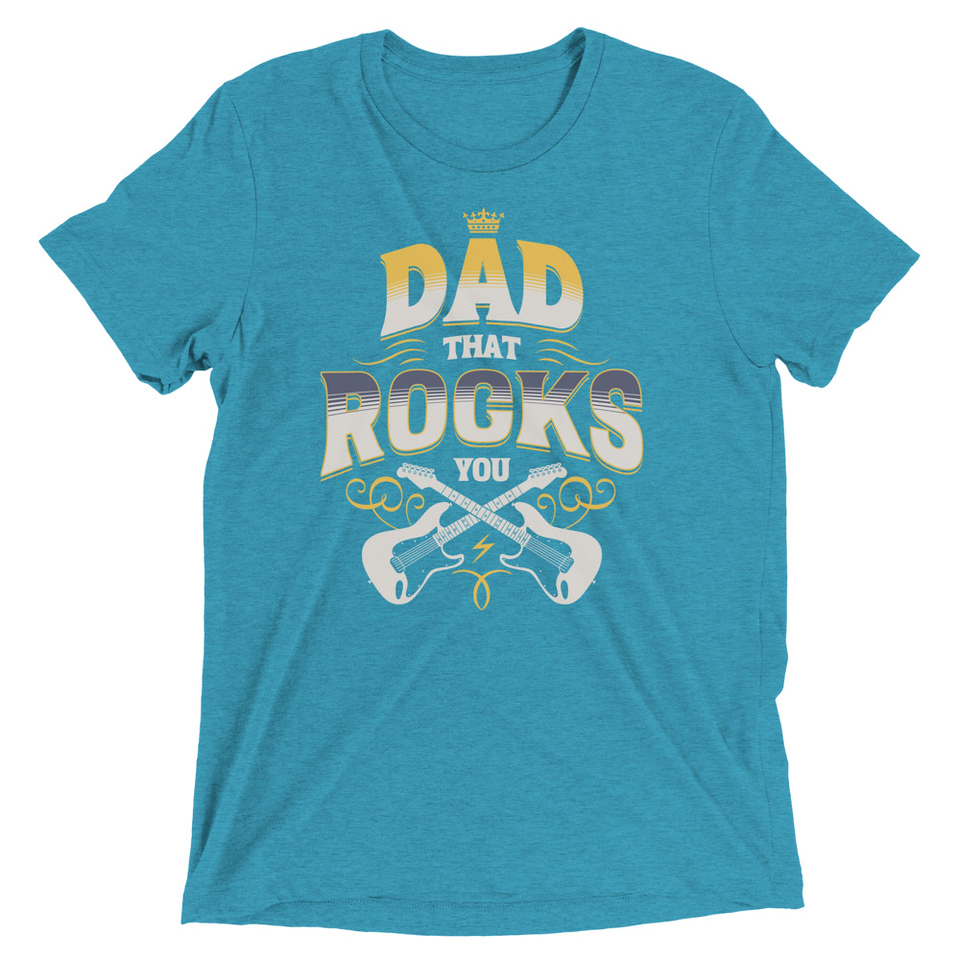 Dad That Rocks You - Electric Guitar Unisex Tri-Blend T-Shirt
