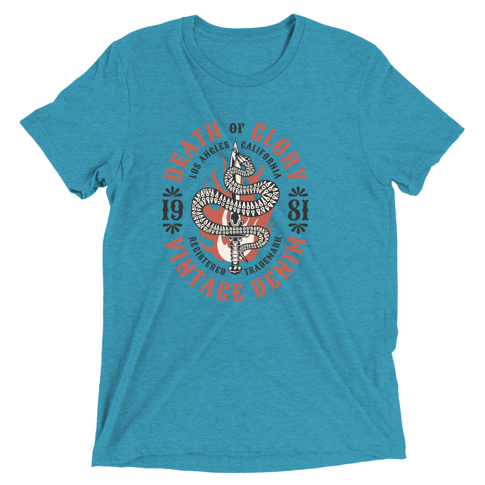 Death or Glory - Sword Snake Unisex Tri-Blend T-Shirt