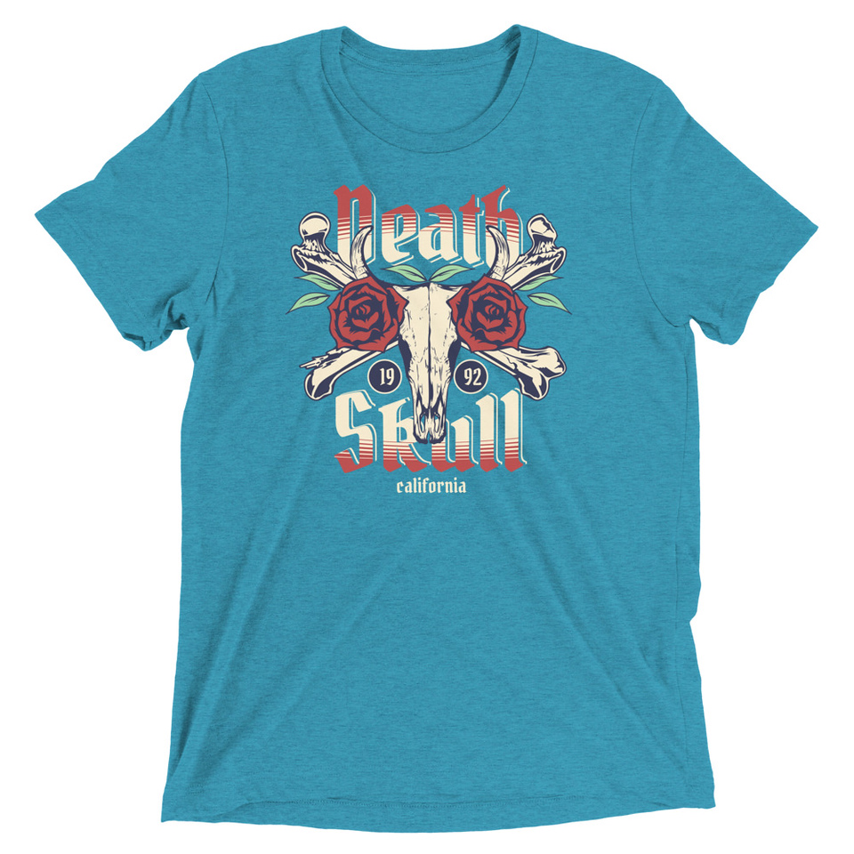 Death Skull - Flower Unisex Tri-Blend T-Shirt