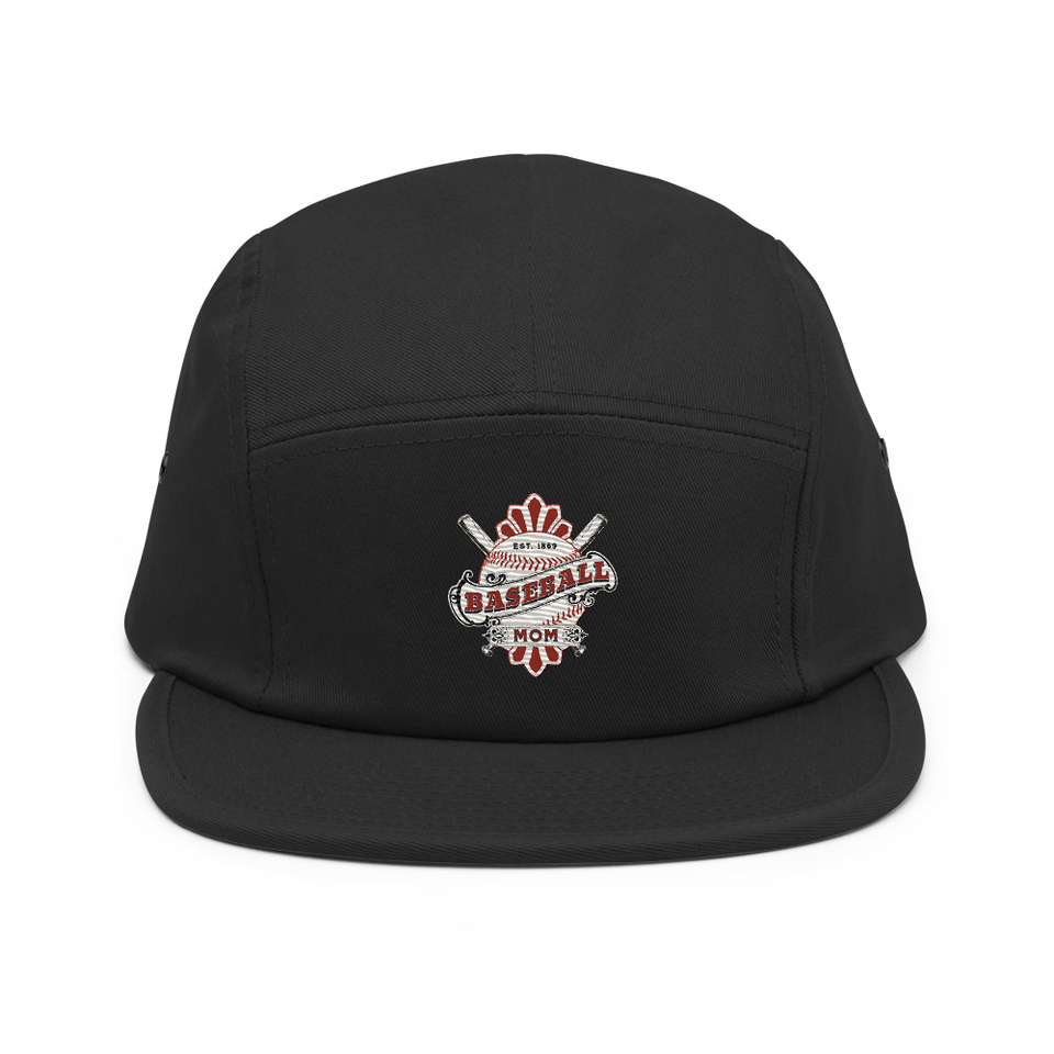 Baseball Mom 5 Panel Cap